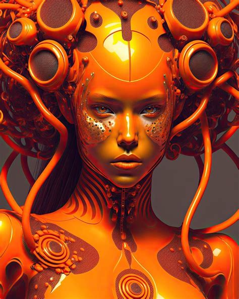 Alien Female Female Art Cyberpunk Style Cyberpunk Art Dark Skin
