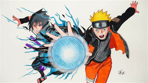 Drawing Naruto And Sasuke Naruto Shippuden 5k Subs Special