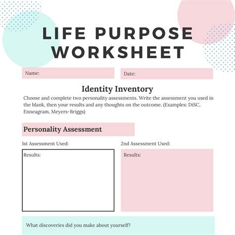 Life Purpose Worksheet102018pdf Docdroid