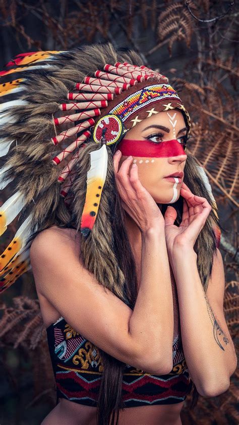 Girl Headdress Native American 4k Ultra Hd Mobile Wallpaper Native American Girls Native