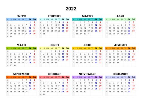 Calendarios 2022 Para Excel Calendario Gratis Riset