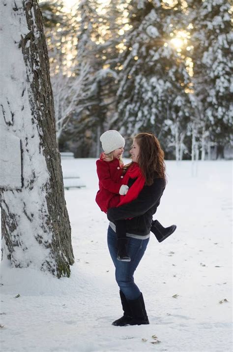 Mother Daughter Snowy Outside Photo Anne Victoria Photography Mother