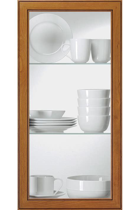 At terraza stained glass, we can offer an alternative option. Clear Glass Cabinet Insert - Kitchen Craft Cabinetry