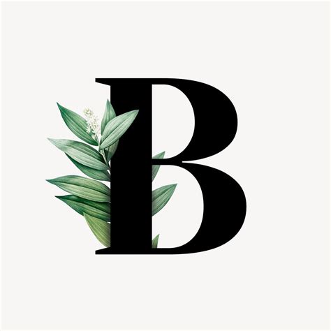 Download Premium Illustration Of Botanical Capital Letter B