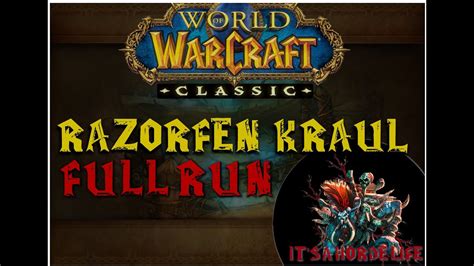 Razorfen Kraul Dungeon Full Run With All Bosses Defeated And Escort Wow Classic Youtube