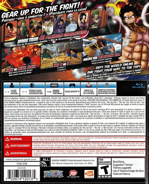 One Piece Burning Blood Gold Edition Box Shot For PlayStation 4