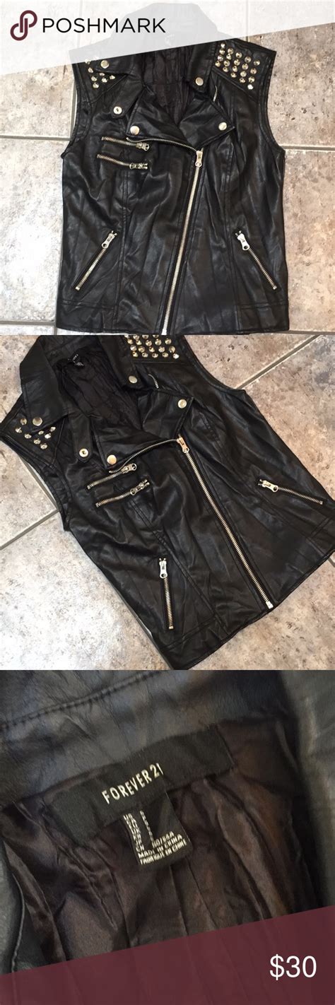 Forever 21 Faux Leather Studded Vest Fashion Clothes Design Fashion