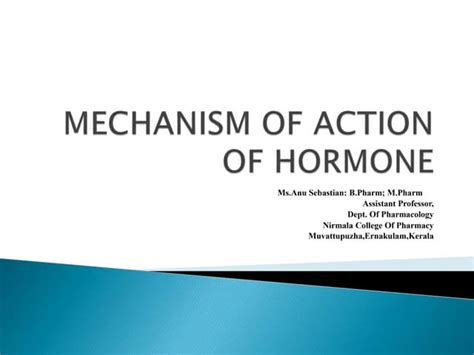 Mechanism Of Action Of Hormone Ppt