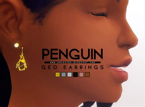 The Black Simmer Peguin Earrings By Onyx
