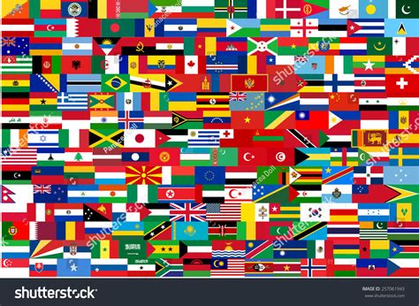 Vector Flags All Countries One Illustration Stock Vector Royalty Free