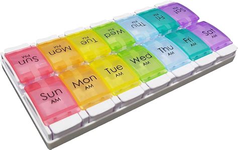 Pill Boxes 7 Day 2 Times A Day Portable Medicine Organiser Moisture