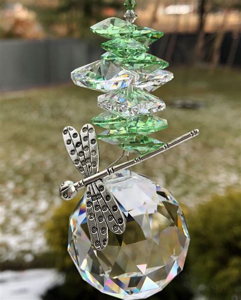 Dragonfly Crystal Suncatcher | Crystal suncatchers, Crystal suncatchers swarovski, Hanging crystals