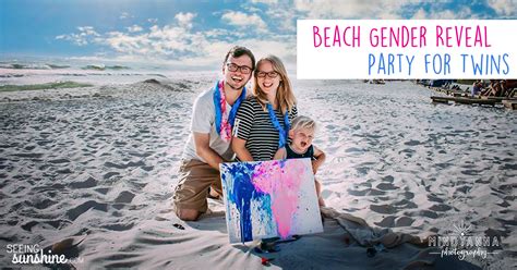 Beach Gender Reveal Party Ideas For Twins Seeing Sunshine