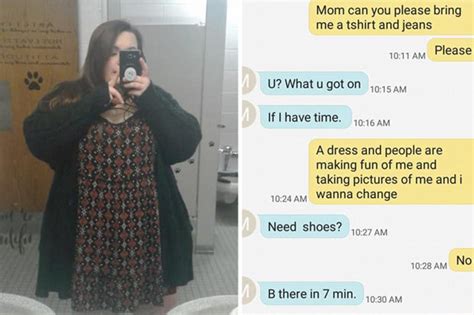 Texts Show The Moment A Fat Shamed Teen Begs Her Mum For Help Daily Star