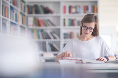 Student Study In Library Stock Image Image Of Girl High 71638419