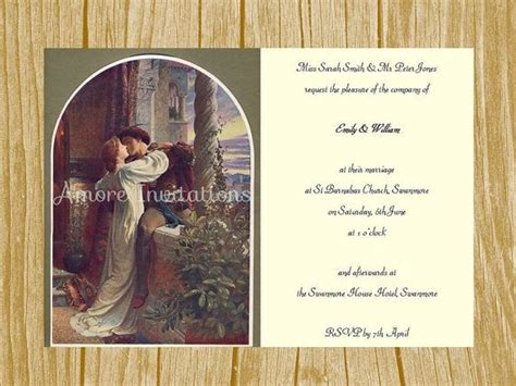 Floral, beautiful dresses and a staircase straight out of your dreams. Digital Printable Vintage Romeo and Juliet Invitation ...
