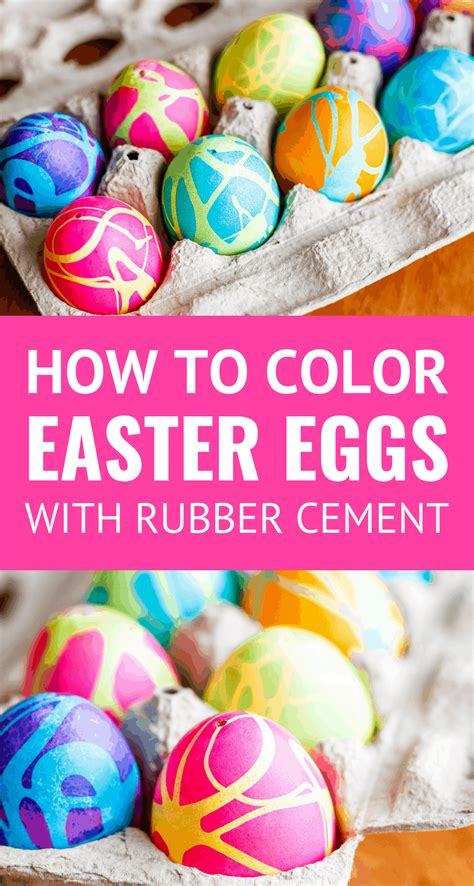 Coloring Easter Eggs W Rubber Cement And Food Coloring Unsophisticook