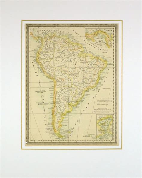 South America Map 1890 Original Art Antique Maps And Prints