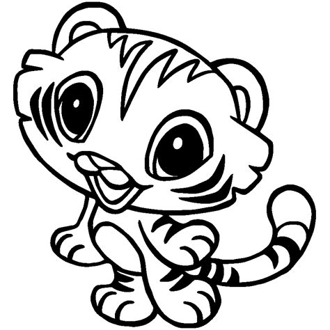 Mewarnai Gambar Hewan Anak Harimau Aneka Mewarnai Gambar