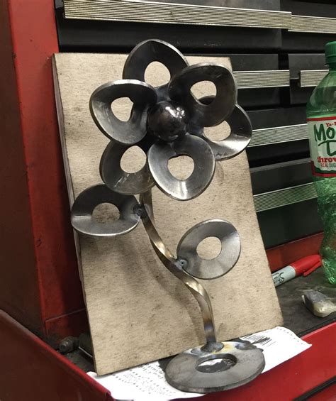 Flower Made With Washers Only Metal Art Welded Metal Art Metal Art