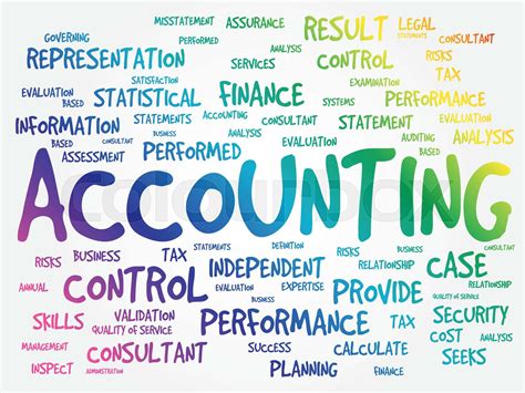 Accounting Word Cloud Concept Stock Vector Colourbox