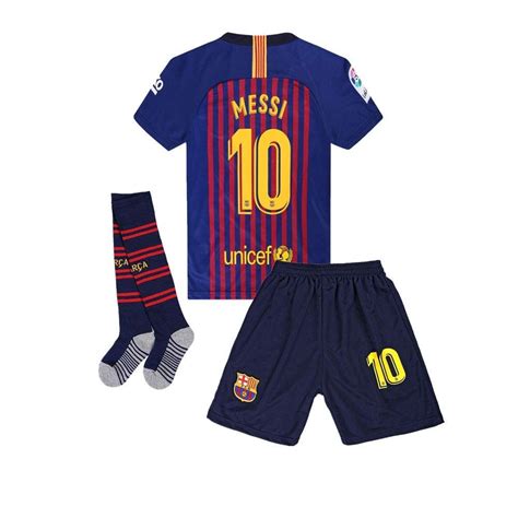 Barcelona Messi 10 Home Kidsandyouths Soccer Jersey Shorts Socks Color