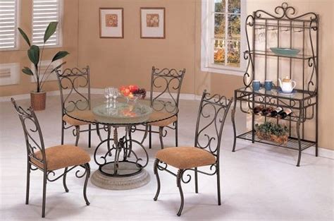 Wrought Iron Dining Room Chairs Iron Furniture Design Traditional