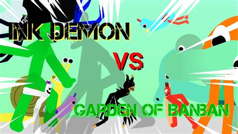 Ink Demon Vs Garden Of Banban Stick Node Animation Batdr Vs Garden Of Banban Youtube