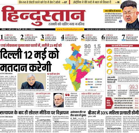 General Elections How The Front Pages Of English And Hindi