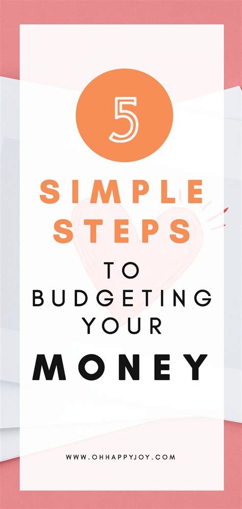 How To Budget Your Money In 5 Easy Simple Steps Oh Happy Joy Journey Of Motherhood