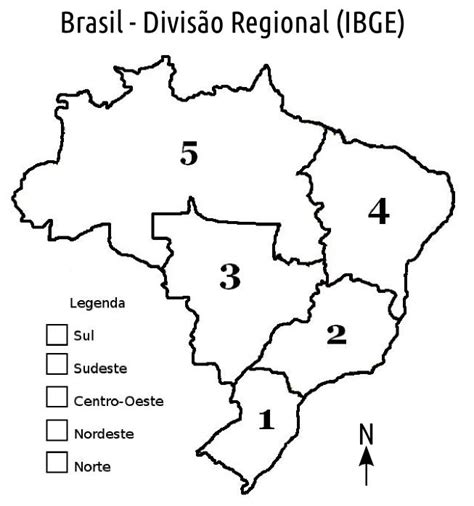 Resultado De Imagem Para Mapa Das Regi Es Do Brasil Para Colorir