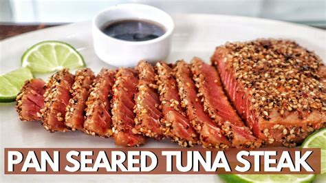 Pan Seared Tuna Steaks Recipe Tuna Steak Recipes Seared Tuna Steaks In Cast Iron Skillet