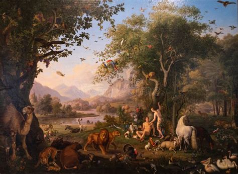 The Masterpiece Of Wenzel Peter Adam And Eve In The Garden Eden In