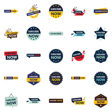 Subscribe Now 25 Vector Banners for Stunning Visuals 18713143 Vector