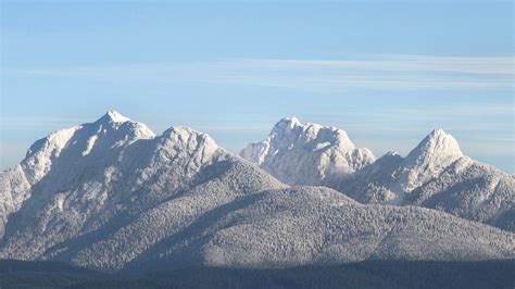 Picture Of Golden Ears Mountains As Seen From Maple Ridge British