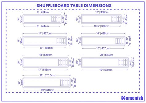 Shuffleboard Table Dimensions And Guidelines With Drawings Homenish