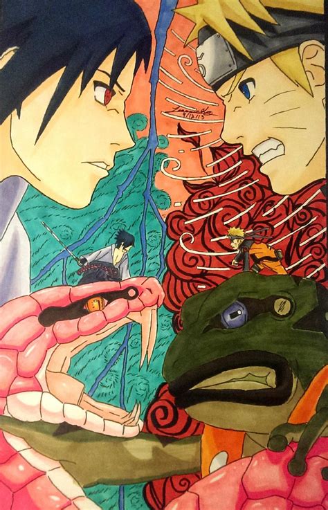 Naruto Vs Sasuke Summon Copic By Juventusleo On Deviantart