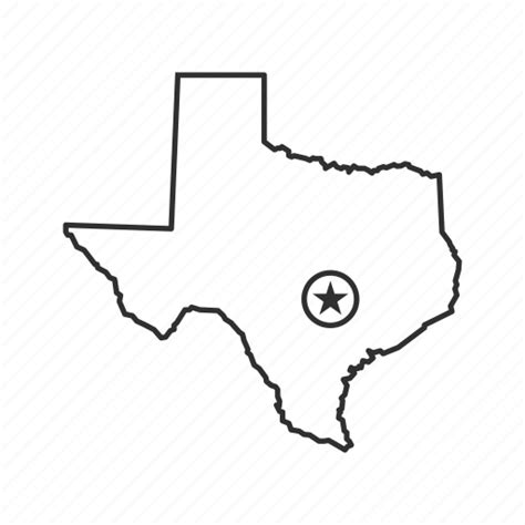 Texas State Outline Texas Map Coloring Page Transpare