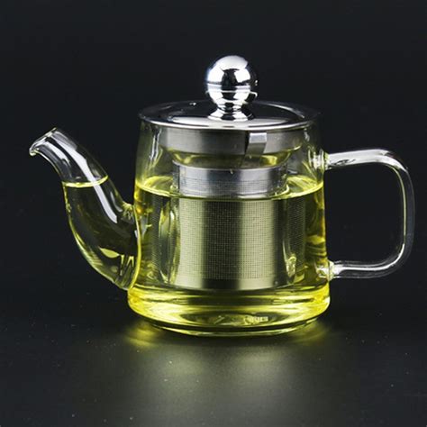 Mini Small 170ml Heat Resistant Glass Teapot With Stainless Steel
