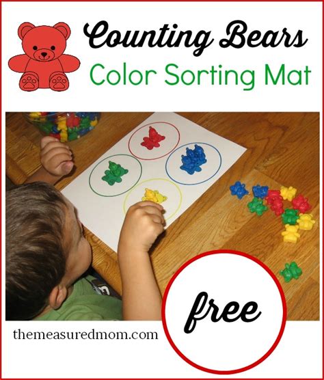 Free color sorting mat for toddlers - The Measured Mom