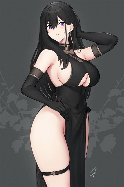 Hayabusa Classy Black Haired Girl Hayabusa Original Absurdres Commentary Request Highres