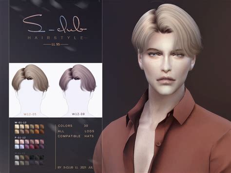 Middle Parting Hair For Male By S Club At Tsr Sims 4 Updates