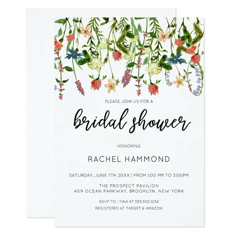 Botanical Garden Bridal Shower Invitation Zazzle Garden Bridal