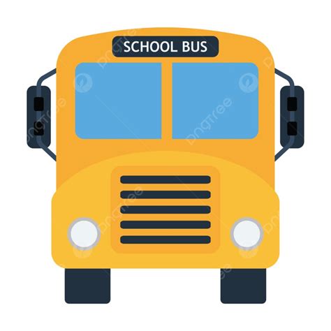 Gambar Simbol Vektor Ikon Bus Sekolah Kembali Datar Vektor Png Dan