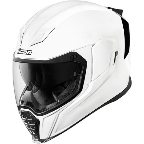 Icon Airflite Gloss Solids Helmet White Ibergaragecom