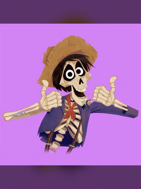 Hector With His Skeletal Thumbs Up From Coco Plantillas De Halloween