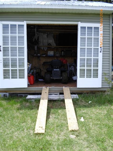 While building your own mower ramps might seem like an idyllic situation, doing so is not without its share of problems. Earth ramp for a shed - DoItYourself.com Community Forums