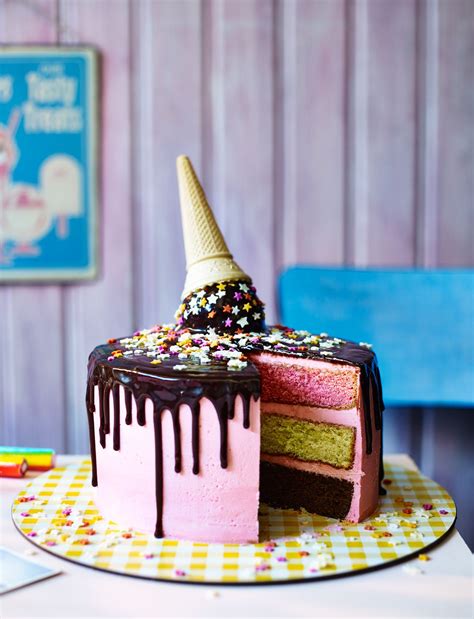 neapolitan ice cream cake recipe sainsbury`s magazine recipe ice cream birthday cake ice