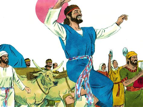 Freebibleimages King David Brings The Ark To Jerusalem David