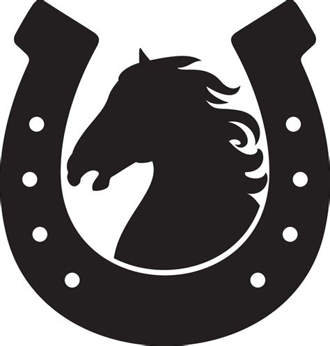 Horse Head And Horseshoe 2329209 Vector Art At Vecteezy